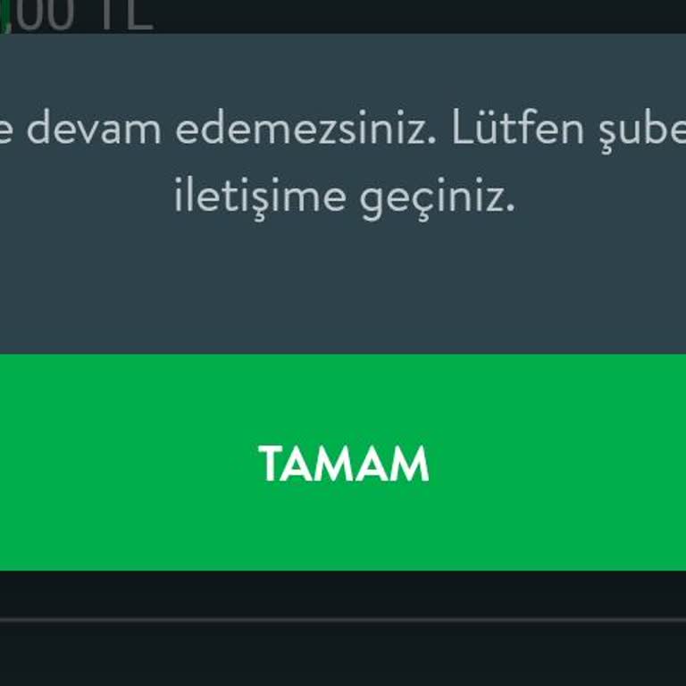 Mobil Bankacılıkta İşlem Yapamama Sorunu