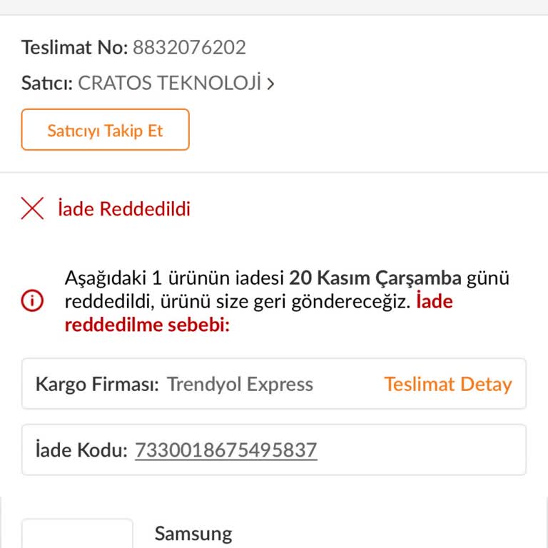 Trendyol Garanti Kapsamında Sipariş Sorunu Ve İade Süreci!
