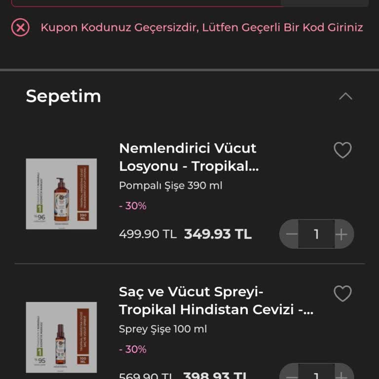 Yves Rocher Doğum Günü İndirimi Kullanılamıyor