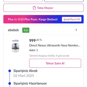 Ebebek Siparişimde Gecikme Ve İletişim Sorunu