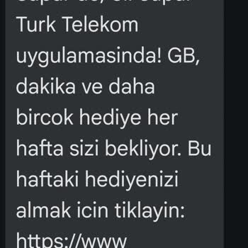 Türk Telekom'dan İstemediğim Reklam Mesajları Bıktırdı