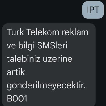 Türk Telekom'dan İstemediğim Reklam Mesajları Bıktırdı