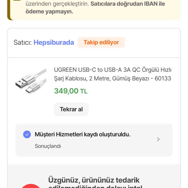 Hepsiburada'da Ürün Tedarik Sorunu Ve Mağduriyet