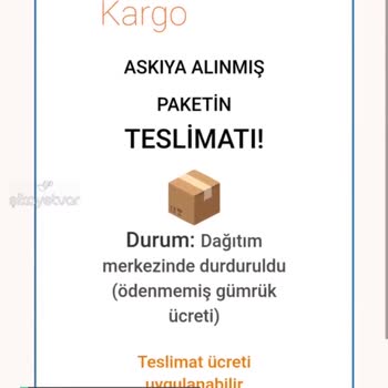 Askıya Alınmış Paket Teslimatı Kargo SMS'i!