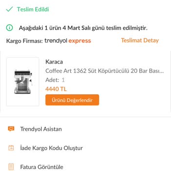 Arızalı Espresso Makinesi Ve İade Sorunu