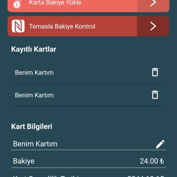 Otobüs Kartıma Yüklediğim Bakiye Görünmüyor