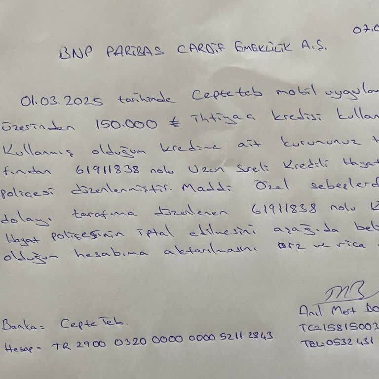 Kredili Hayat Poliçesi İptal Talebine Yanıt Alınamıyor