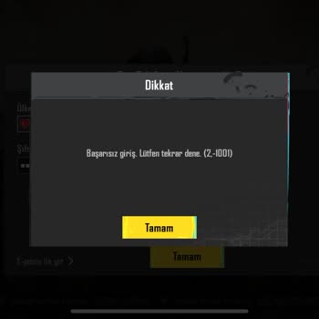 Oyuna Giriş Sorunu Ve Hata Mesajı