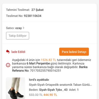 İptal Edilen Siparişler Ve Rehin Tutulan Para