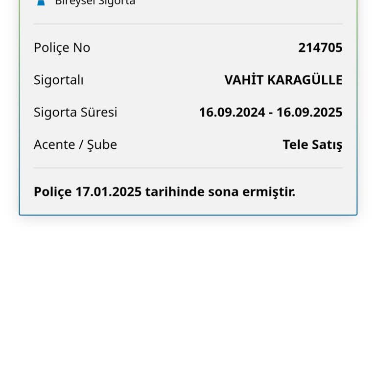 Otomatik Ödeme Talimatına Rağmen Sigorta Poliçesi İptali