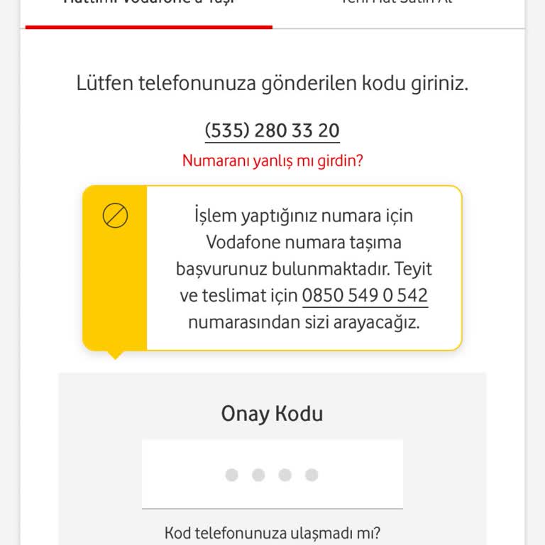 Vodafone Başvuru Sürecindeki Aksaklık Ve Yanıltıcı Mesajlar