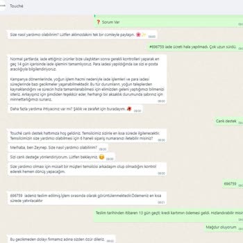 Touche Prive'den İade Sürecinde Yaşanan Büyük Mağduriyet