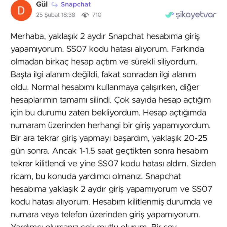 Snapchat Hesabım Nedensiz Kilitlendi Ve Yardım Alamıyorum