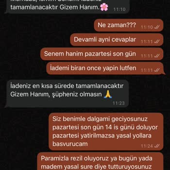 Sipariş Teslimatında Yaşanan Gecikme Ve İade Sorunu