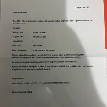 Nike Ayakkabı Kalitesizliği Ve Müşteri Hizmetleri Sorunu