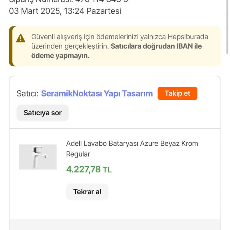 Hepsiburada'dan Aldığım Ürün Kargoya Verilmedi