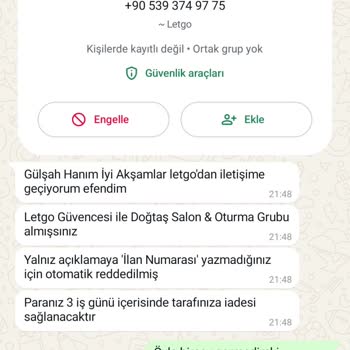 Letgo Üzerinden Yanıltıcı İşlem Ve İade Sorunu