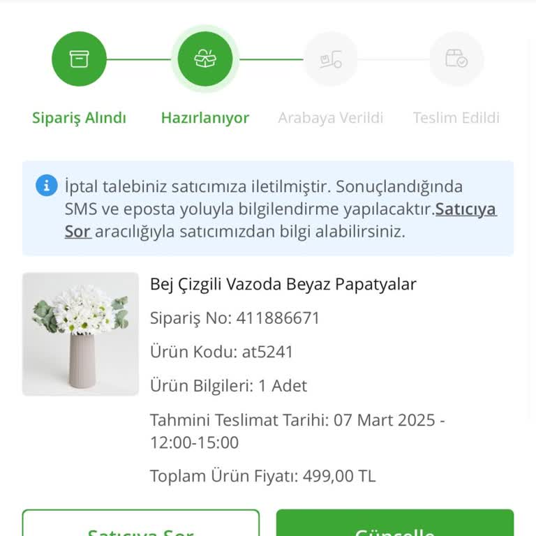 Adres Sorunu Nedeniyle İptal Edilen Sipariş Ve İade Sorunu