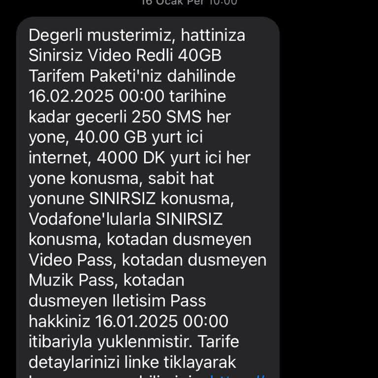 Vodafone Red Tarifesi Üzerine Yanlış Anlaşılma