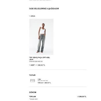 Zara Ücret İadesi Yapılmadı