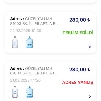 Ulaşılamayan Firma Ve İptal Edilen Su Hizmeti