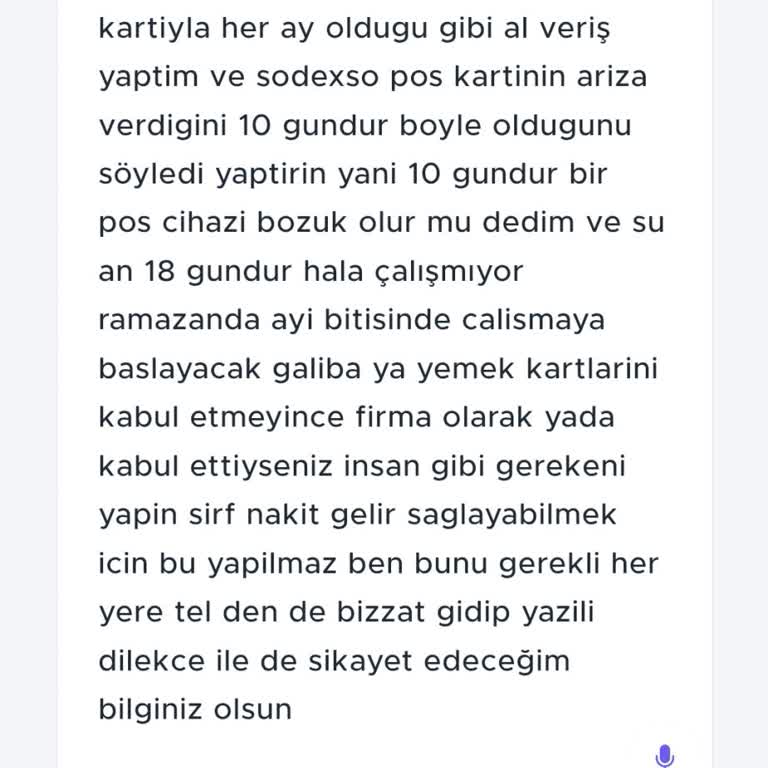 Sodexo Kartı Arızası Müşteri Memnuniyetini Zedeliyor