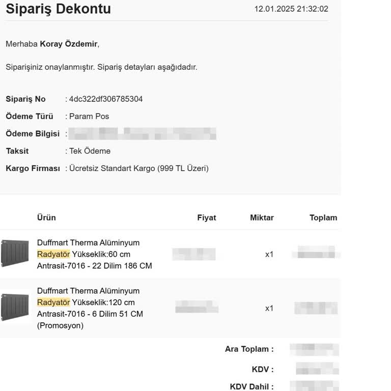 Teslim Edilemeyen Radyatör Ve İletişimsizlik Sorunu