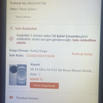 Trendyol Ve Satıcı Arasında Kayıp Cihaz Ve İade Sorunu