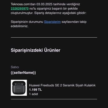 Teknosa'da Sipariş İptali Ve İade Sorunu