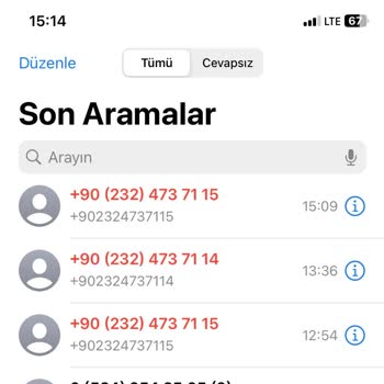 Sürekli Aramalar Ve Bilgim Dışında İşlemler