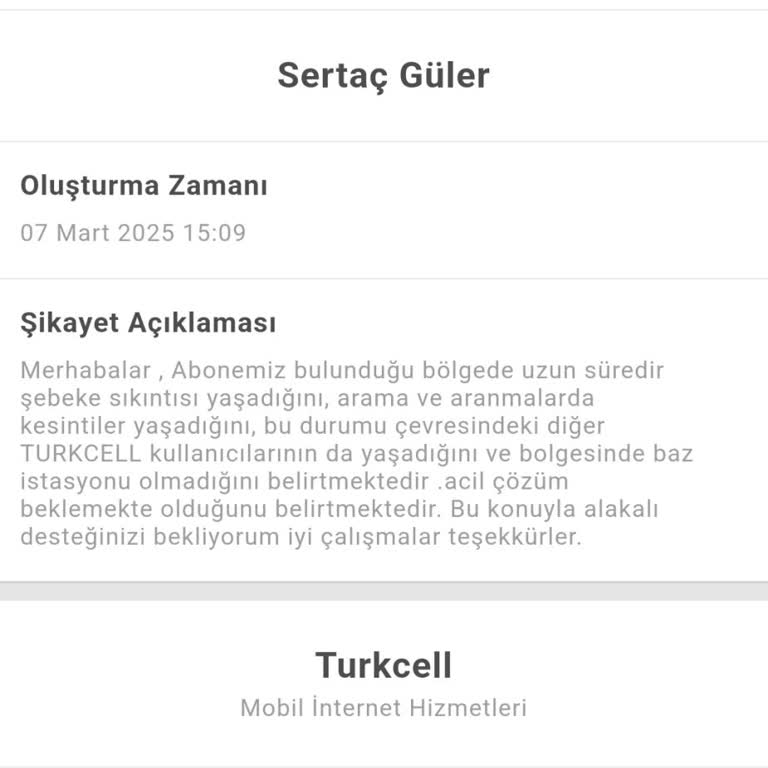 Turkcell Şebeke Sorunu: 3 Yıldır Çözüm Bekliyoruz