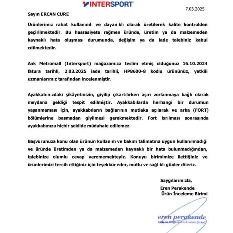 Adidas Ayakkabıda Beklenmedik Yırtık Sorunu