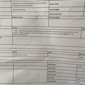 Kasko Kapsamında Hasar Gören Ürün Ve İlgisiz Servis