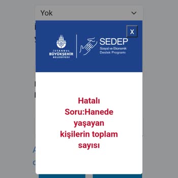 İstanbul Büyükşehir Belediyesi Sosyal Yardım Başvurusunda Hane Kişi Sayısı Hatası