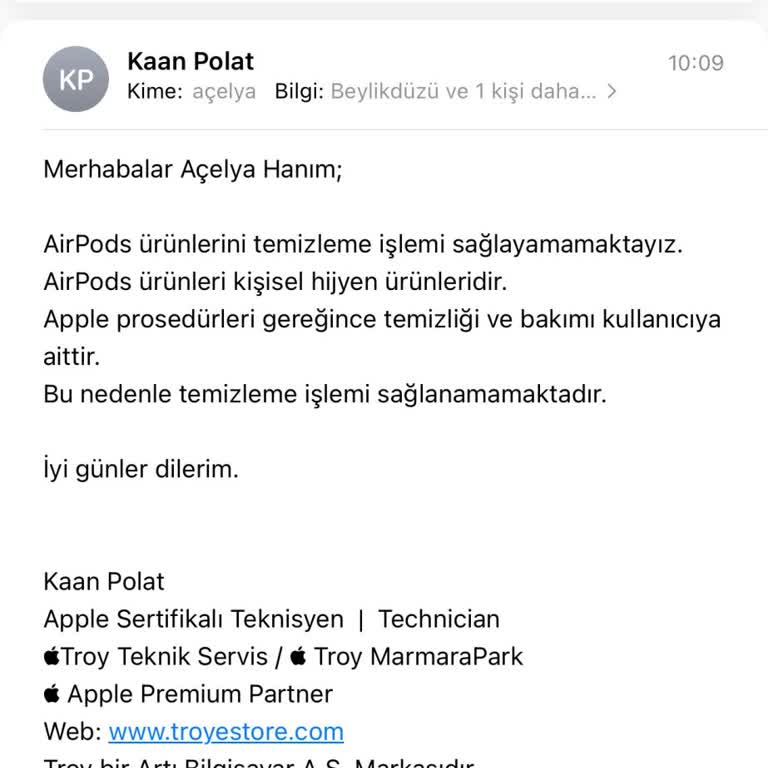 Apple Kulaklığımın Garantili Onarım Sorunu