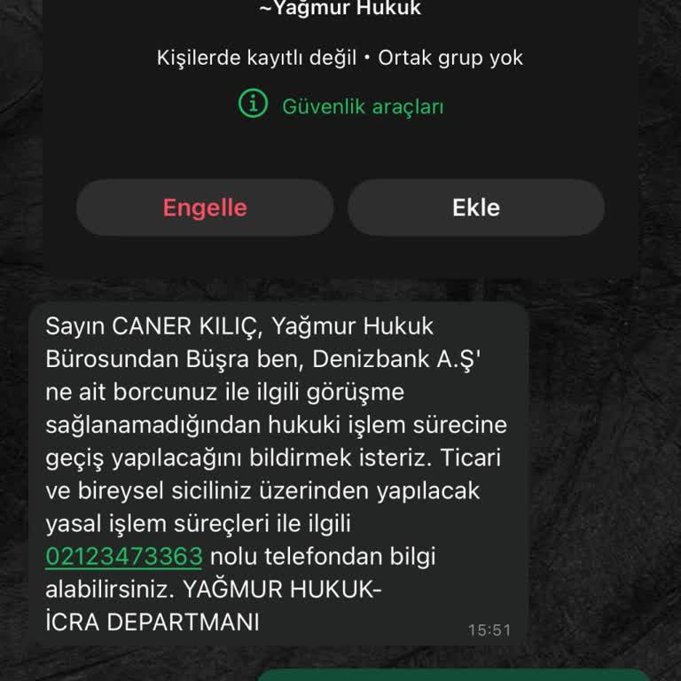 Denizbank Avukatlarından Sürekli Tehdit