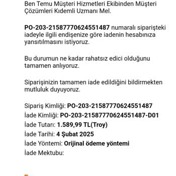30 Gün Geçti Para İadesi Hâlâ Yok Müşteri Hizmetleri Oyalıyor