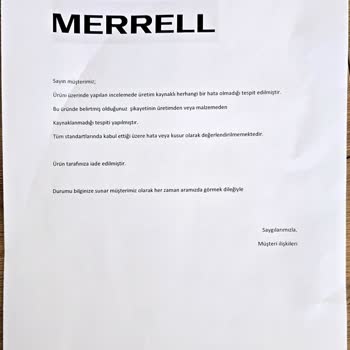 Merrell Ayakkabıda Kalite Sorunu Ve Boyner'in İlgisizliği