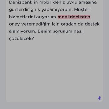 Denizbank Mobil Uygulamasına Giriş Sorunu