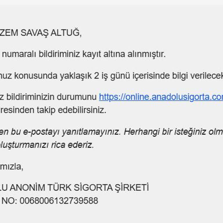 Anadolu Sigorta Onayı Gecikiyor: Araç Serviste Mahsur