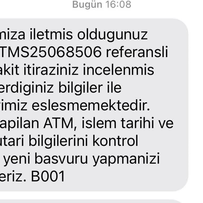 ATM Para Yatırma Sorunu Ve Müşteri Hizmetleri Yanıtı