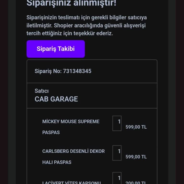 Cab Garage Sipariş İptal Talebi