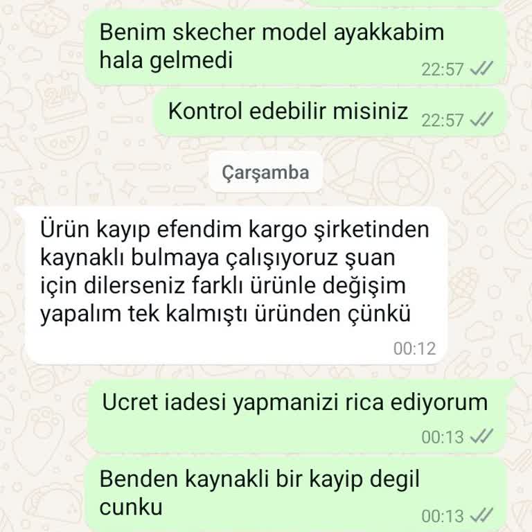 Kayıp Ayakkabı Ve Geciken Ücret İadesi