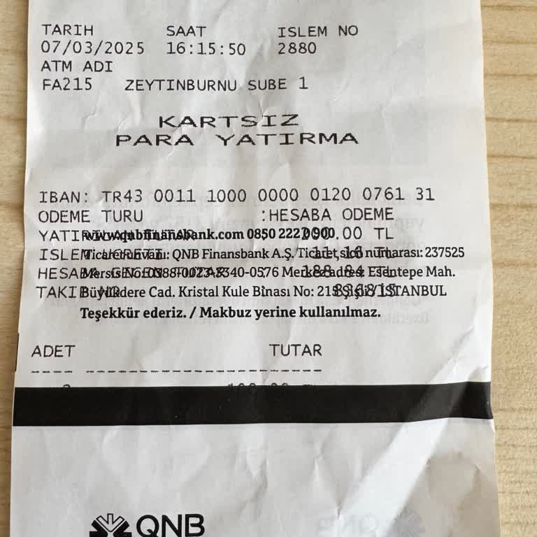 ATM Para Yatırma Sorunu Ve Müşteri Hizmeti Yetersizliği