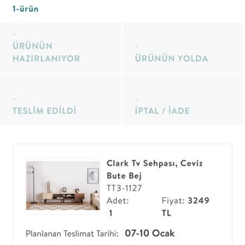 TV Ünitesi Siparişimde Yaşanan Uzun Süreli Gecikme Ve İletişim Sorunları