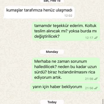 Enza Koltuk Kumaşı Değişiminde İletişim Sorunu