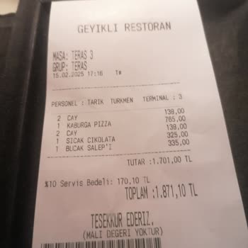Geyikli Restaurant'ta Haksız Servis Bedeli Şoku