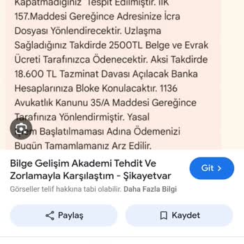 Tehdit Ve Para Talebiyle Karşı Karşıyayım