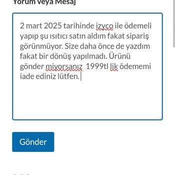 Ödeme Yapıldı, Ürün Veya İade Yok!