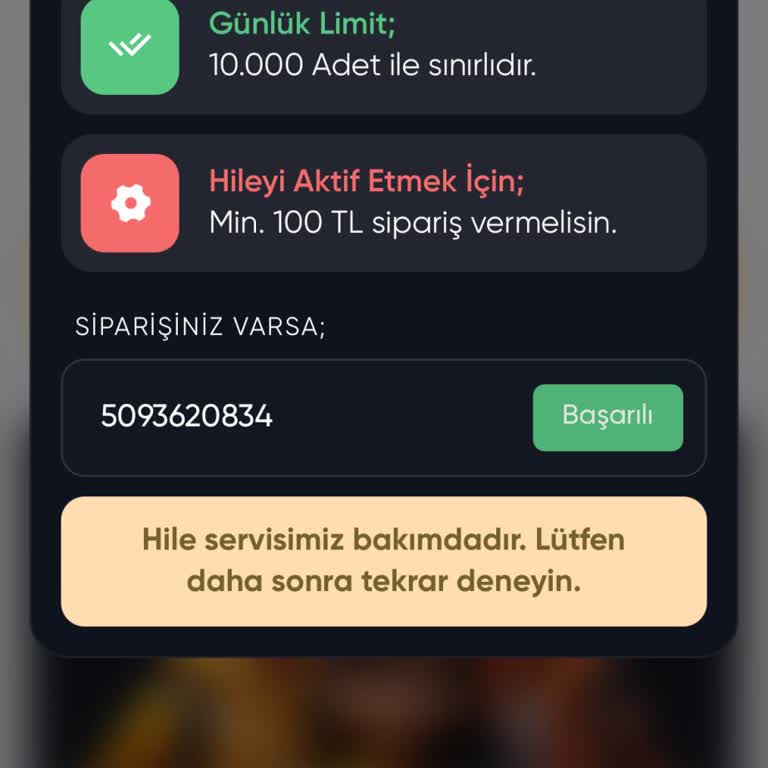 Jeton Alımında Sürekli Bakım Uyarısı